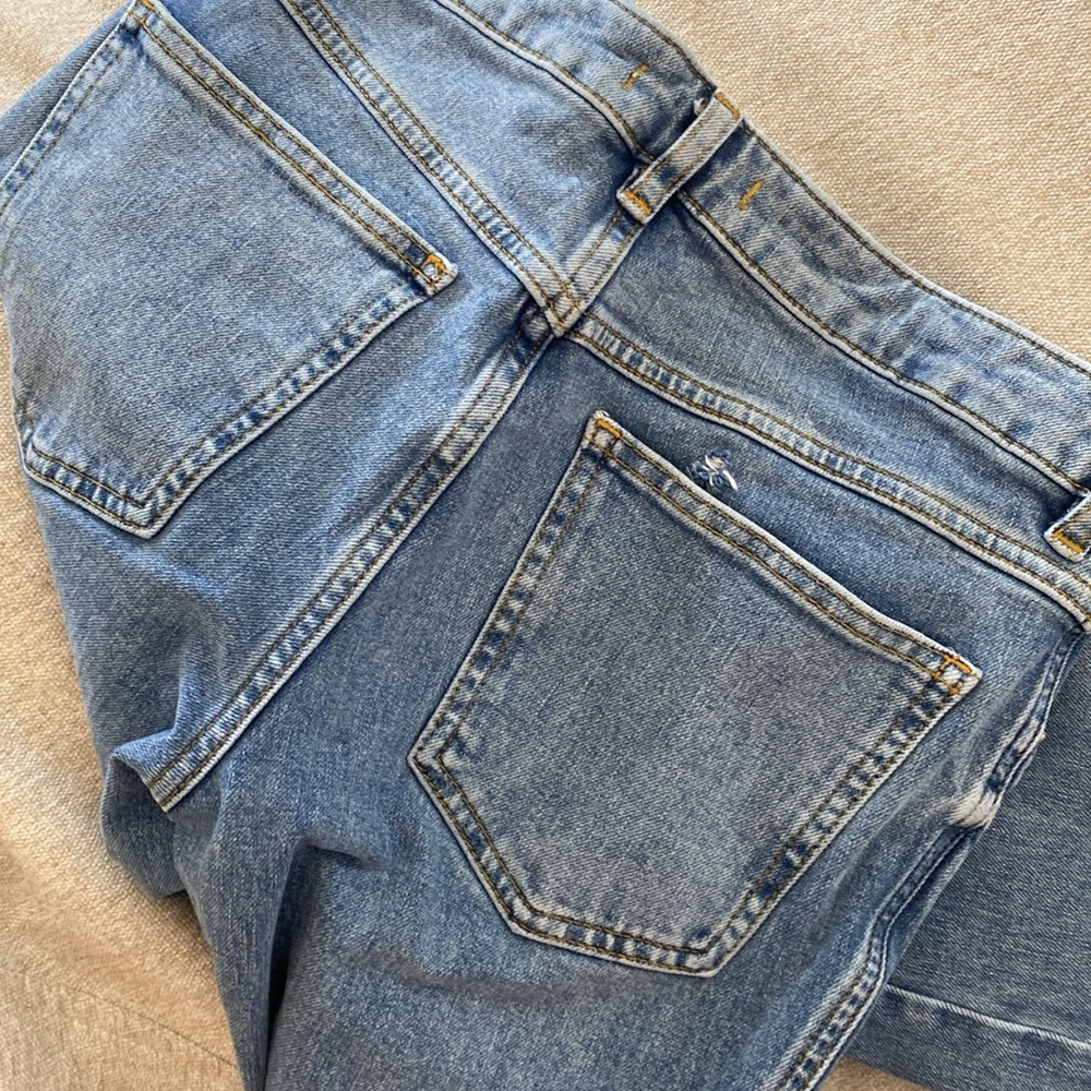 FREE PEOPLE Distressed Hem Zipper Jeans - Picture 10 of 11